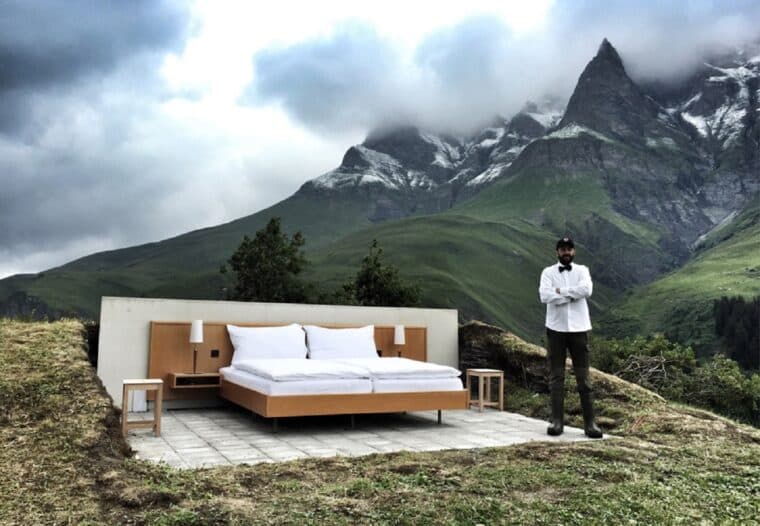 Null Stern: el famoso hotel en Suiza que no tiene paredes ni techo ￼