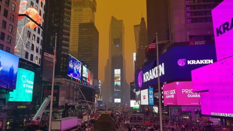 Las imágenes de la densa calima que cubrió la ciudad de Nueva York
