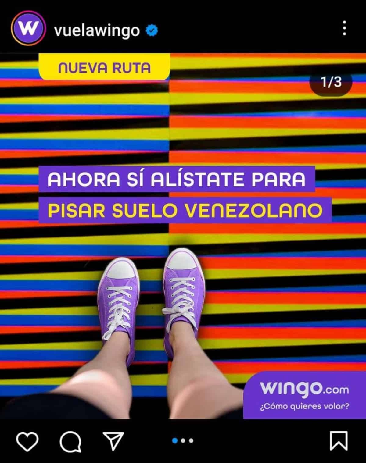 Wingo comenzó a vender pasajes para la ruta CaracasBogotá