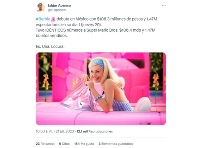 Barbie: ¿cuántos espectadores tuvo la película el día de su  estreno en Venezuela?