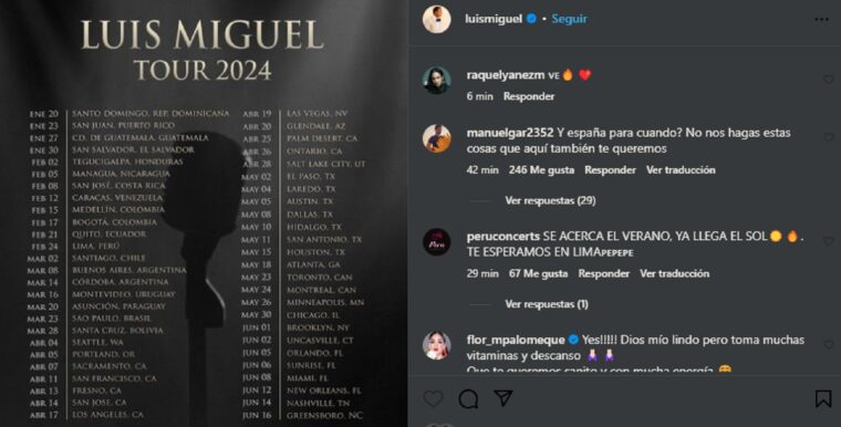 Luis Miguel ofrecerá un concierto en Venezuela