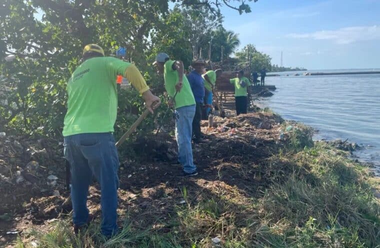 Lago de Maracaibo: un grupo de voluntarios comenzó a recoger desechos de sus orillas
