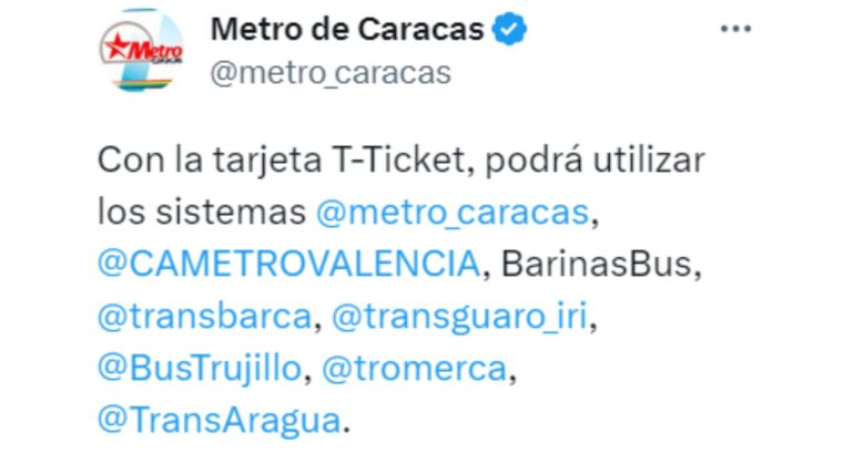 ¿Cuánto cuesta el pasaje en el Metro de Caracas?