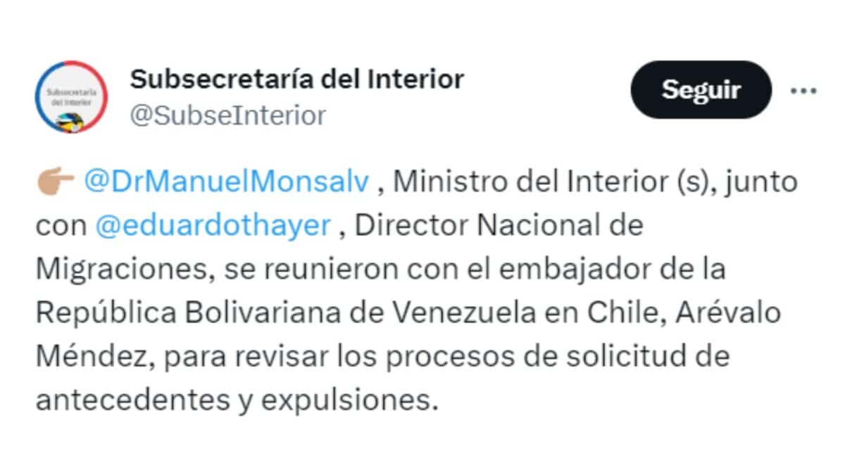 Chile y Venezuela llegaron a un acuerdo diplomático para agilizar expulsiones de venezolanos