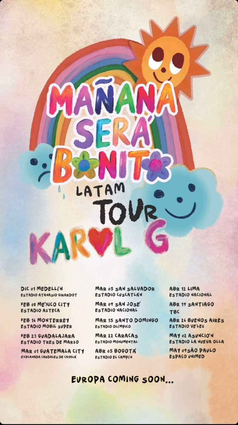 Karol G se presentará en Venezuela como parte de su tour Mañana Será Bonito