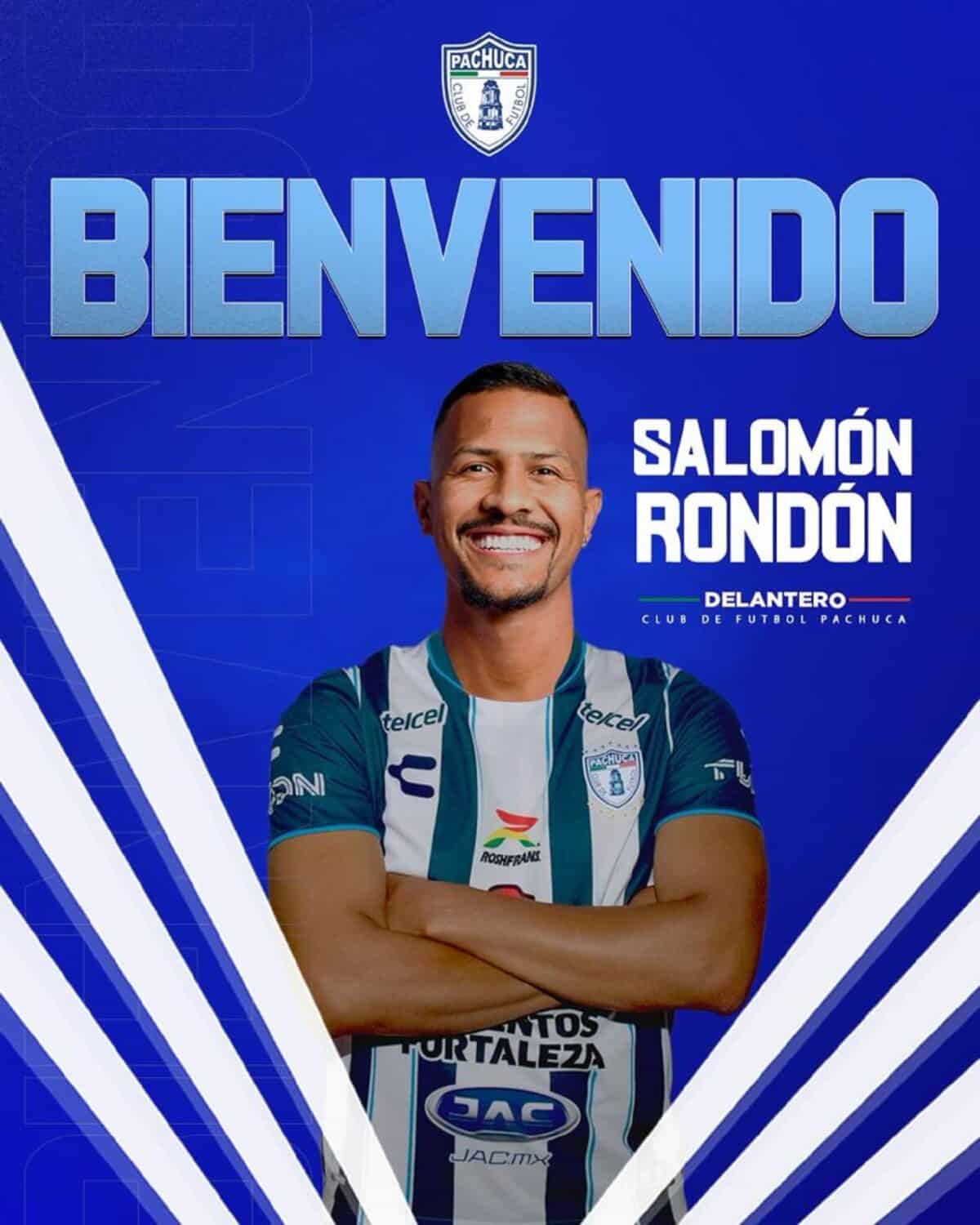 El Pachuca fichó a Salomón Rondón: el vinotinto comienza una nueva etapa en la liga mexicana 