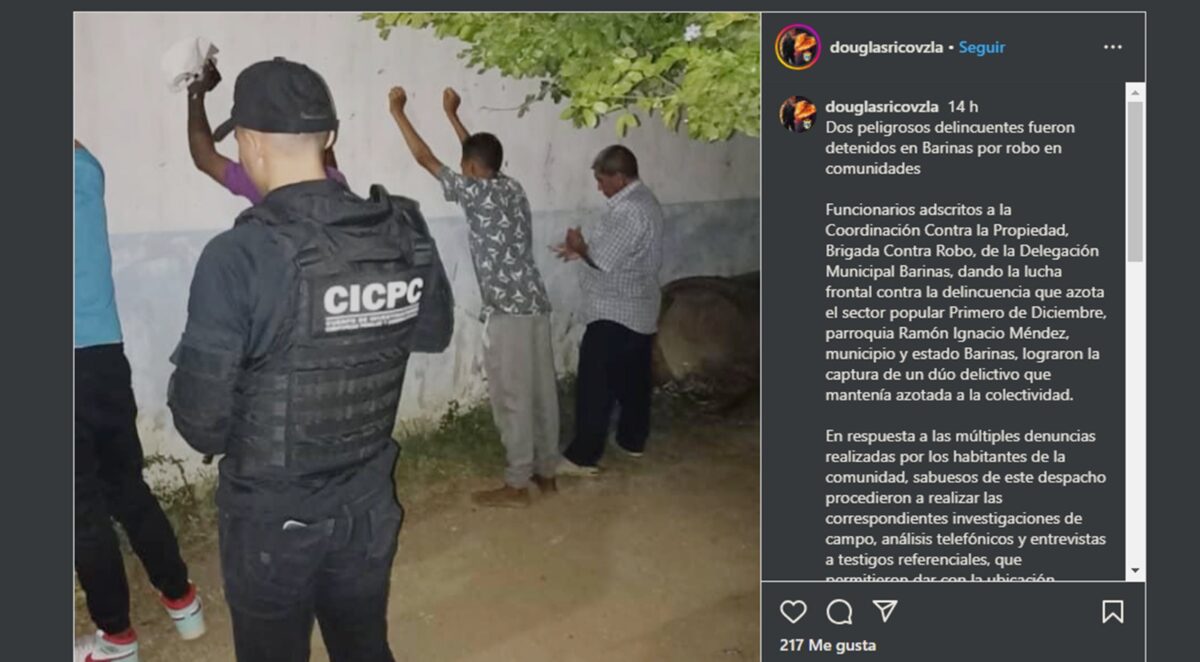 CICPC capturó a dos hombres solicitados por robo en Barinas