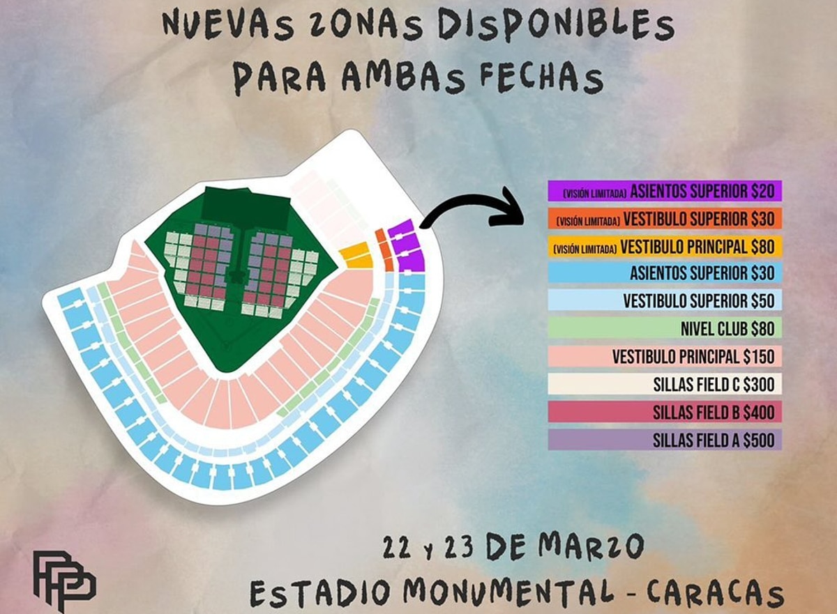 Anunciaron nuevas zonas para conciertos de Karol G en Caracas: precios de las entradas