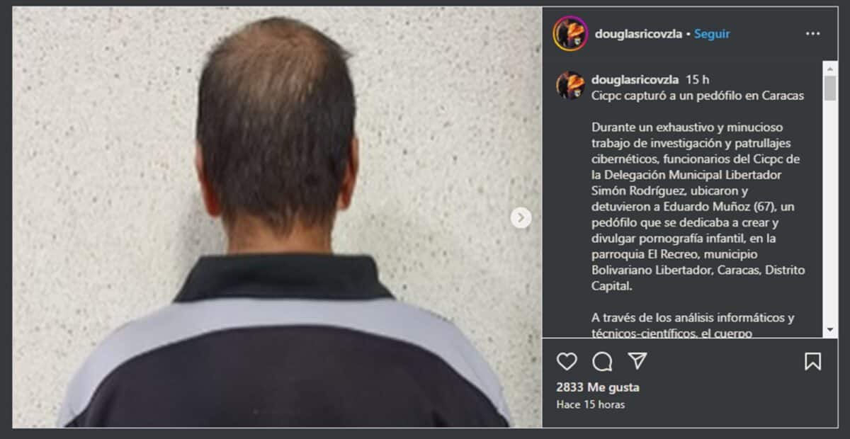 CICPC capturó a un hombre solicitado por pedofilia en Caracas