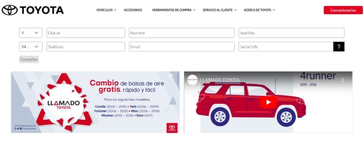 Campaña de seguridad de Toyota Venezuela: ¿por qué se realiza y cuáles vehículos deben hacer el reemplazo de la bolsa de aire?