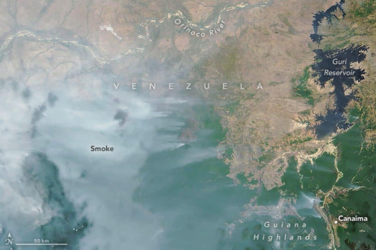 La NASA detectó más de 11.000 incendios en Venezuela durante marzo de 2024