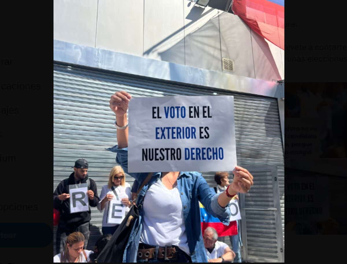 Venezolanos en Argentina protestaron para exigir que habiliten el Registro Electoral