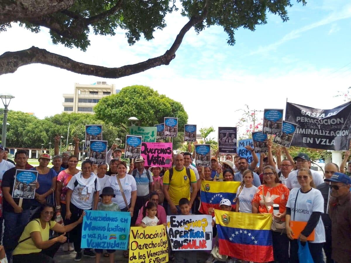 En imágenes: venezolanos en el exterior protestaron para exigir garantías electorales