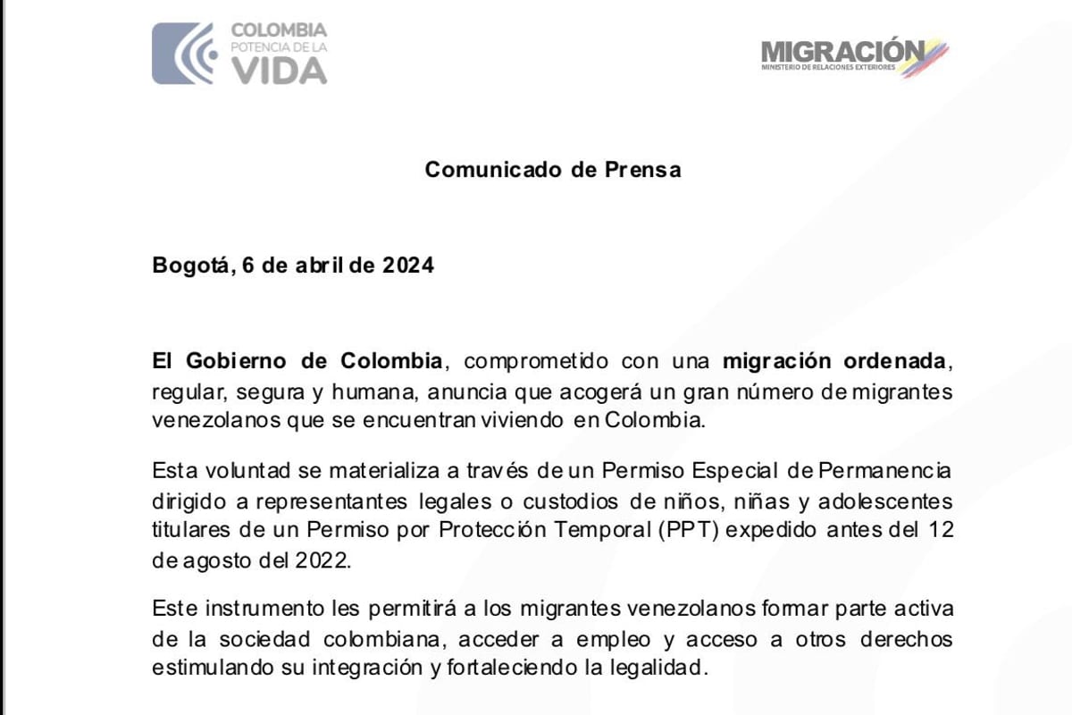 Migración Colombia prepara nuevo permiso de permanencia para venezolanos