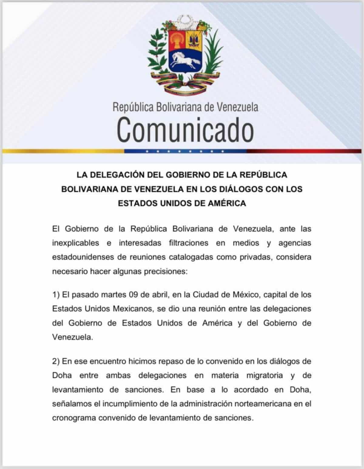 Representantes de EE UU y del gobierno de Maduro se reunieron en México: lo que se sabe