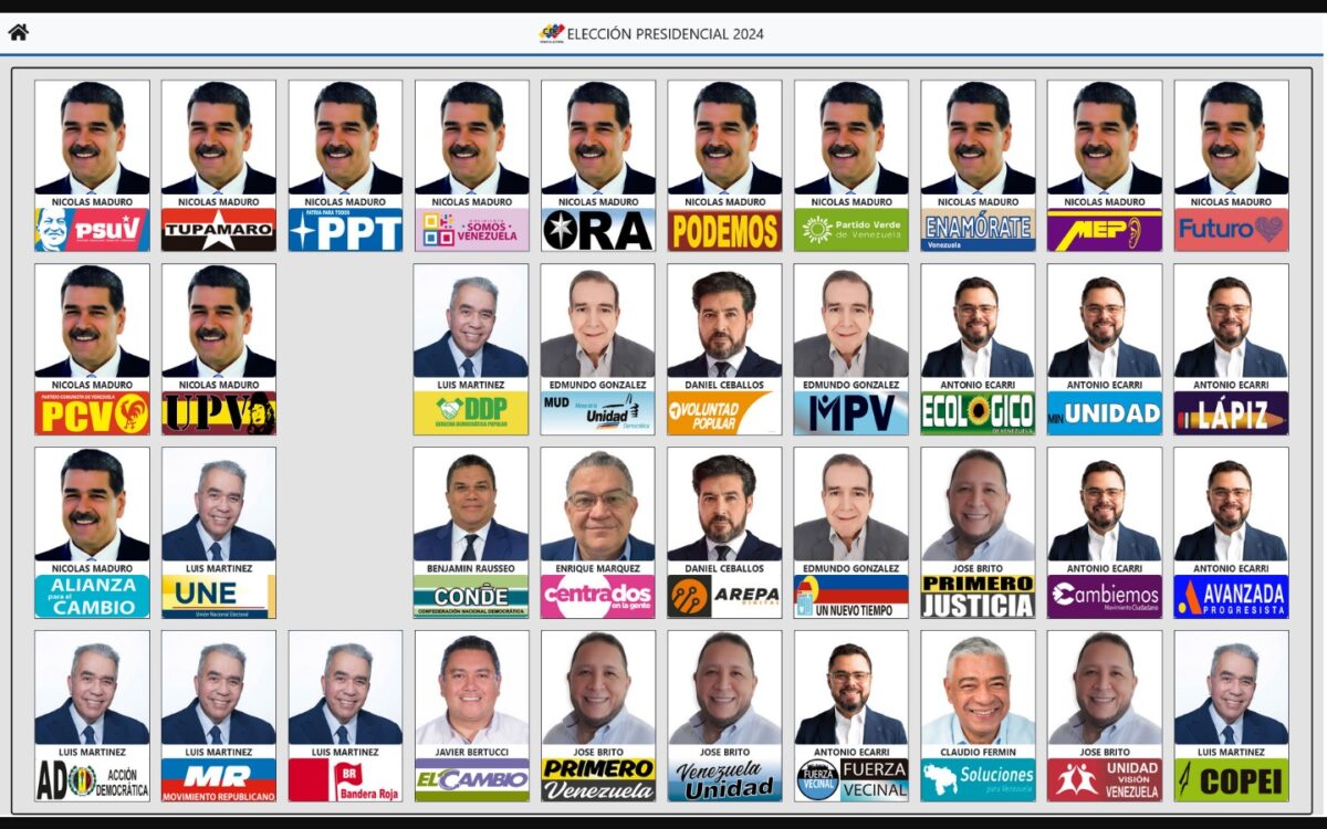 ¿Cómo será la boleta electoral para las elecciones presidenciales de Venezuela?