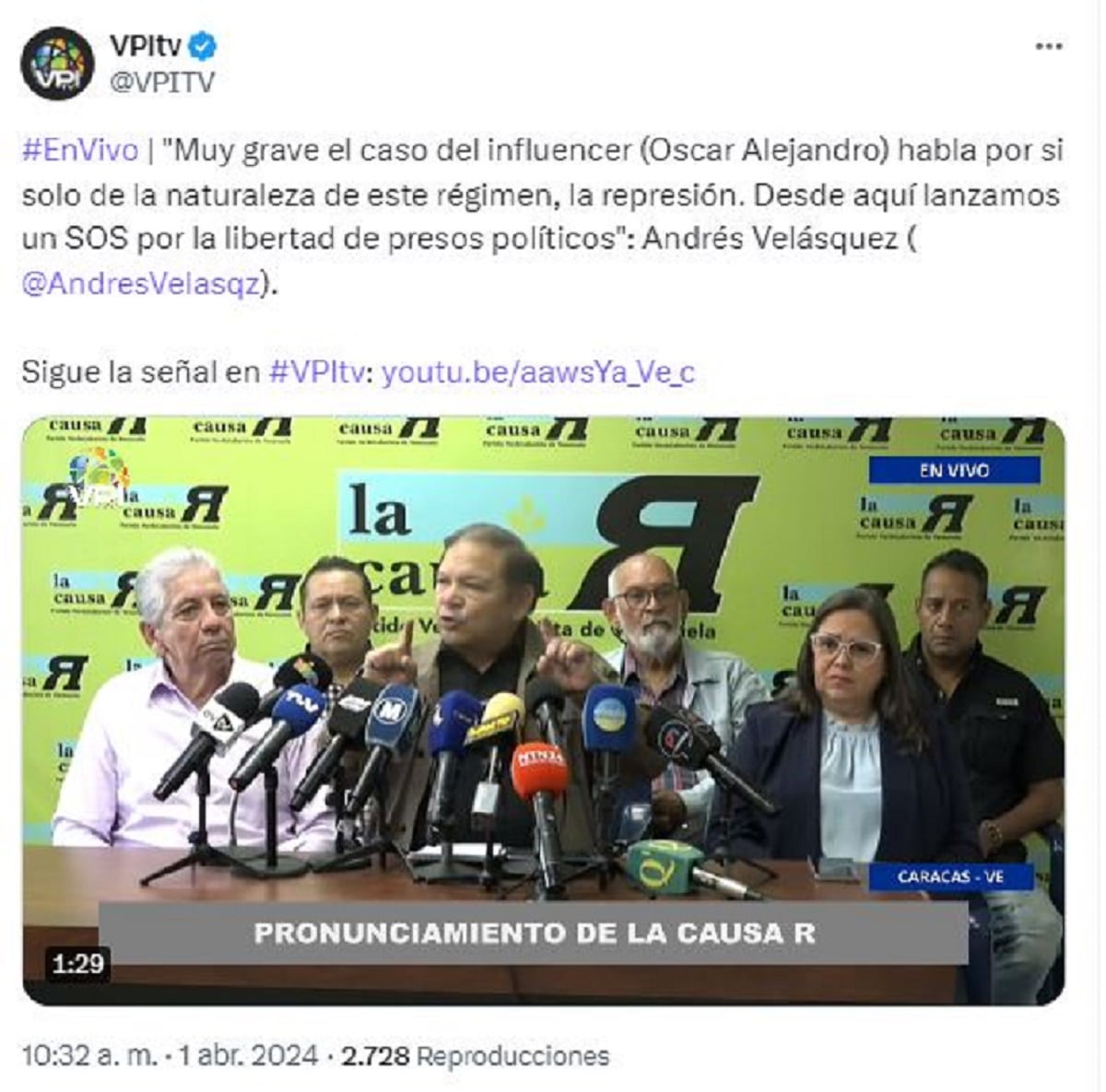 Las reacciones tras la detención de Óscar Alejandro