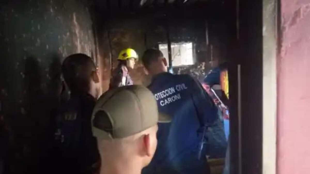 Un hombre y sus dos hijos murieron en un incendio en Bolívar 
