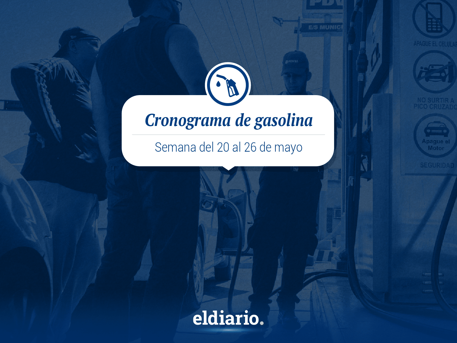 Así será el cronograma de distribución de gasolina del 20 al 26 de mayo