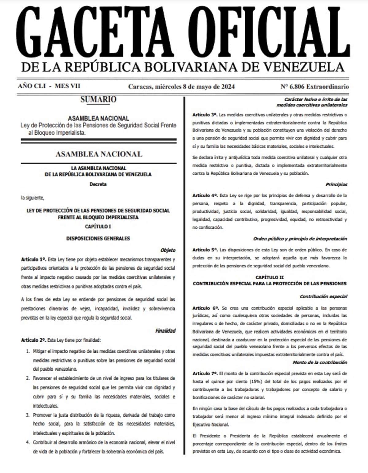 Publicaron en Gaceta Oficial la Ley de Pensiones: los detalles de la resolución