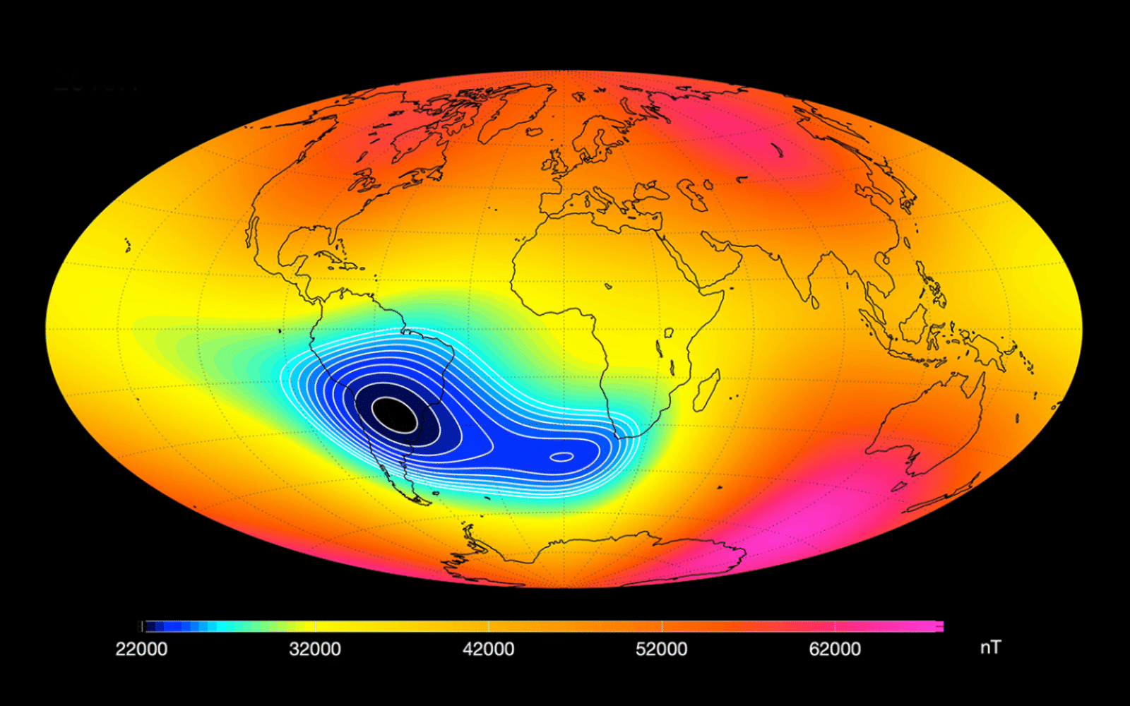 ¿Qué es la anomalía magnética del Atlántico Sur y cómo podría afectar a Suramérica?