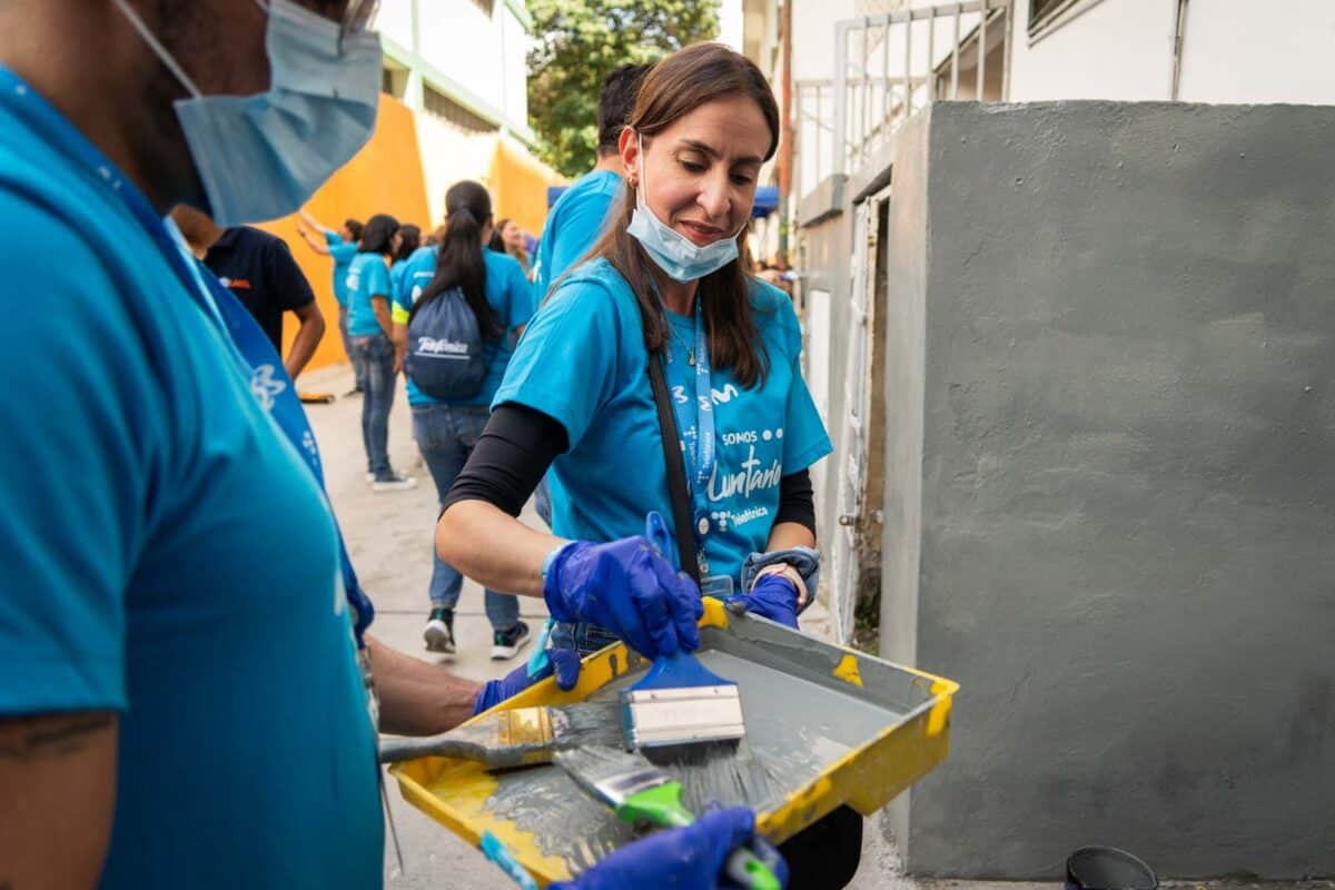 Voluntariado Fundación Telefónica Movistar 2024 en Colegio Enrique Chaumer, Caracas