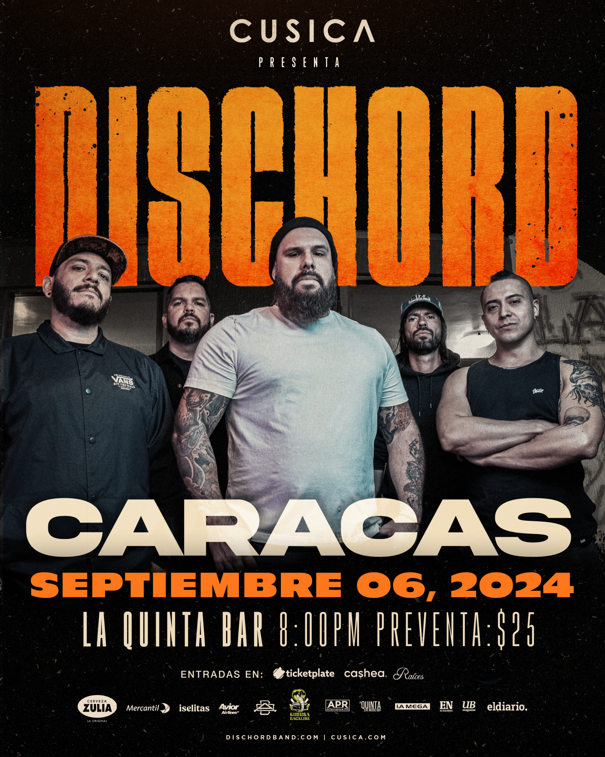 Dischord ofrecerá un concierto en Caracas: ¿cuáles son los precios de las entradas?
