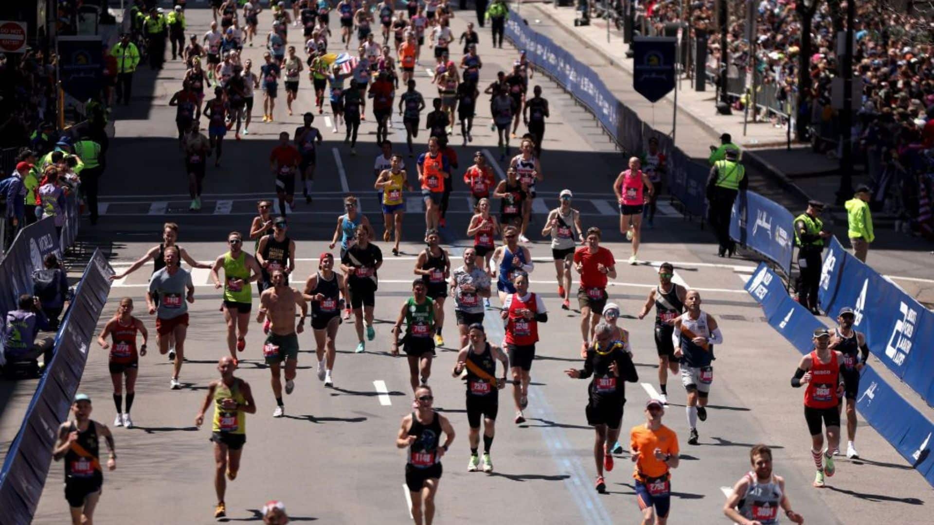 What are the six great marathons in the world and when are they held?