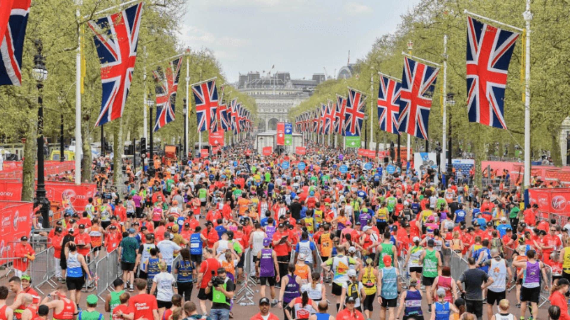 What are the six great marathons in the world and when are they held?