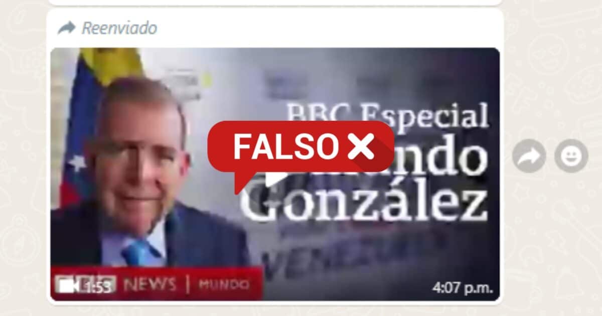 Did BBC News publish a video reporting that Edmundo González Urrutia has stomach cancer?