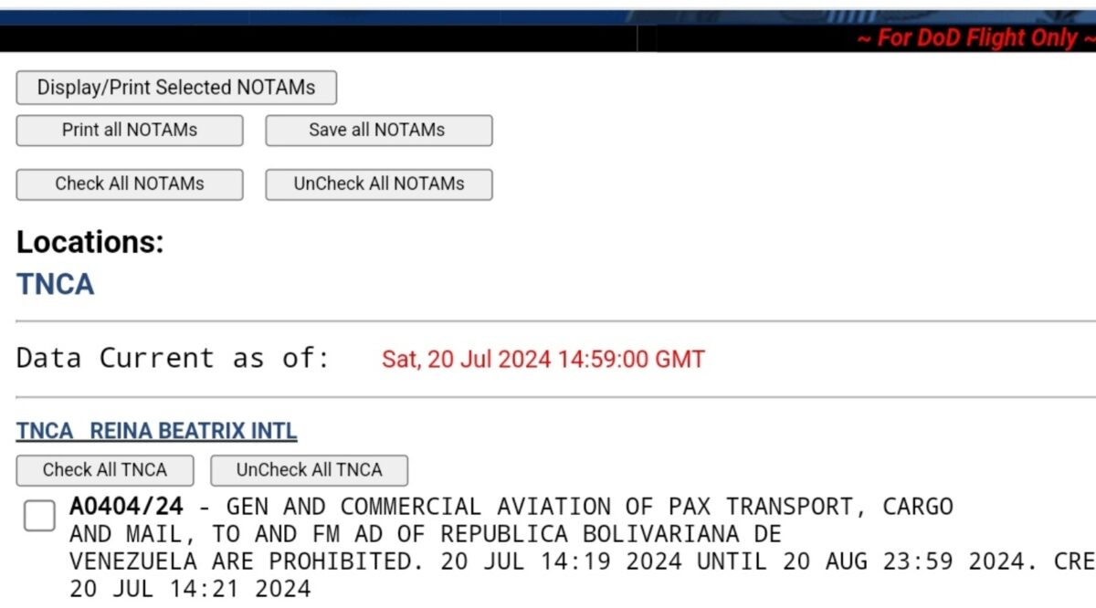 Aruba extendió la prohibición de vuelos con Venezuela: ¿hasta cuándo se prorrogó la medida?