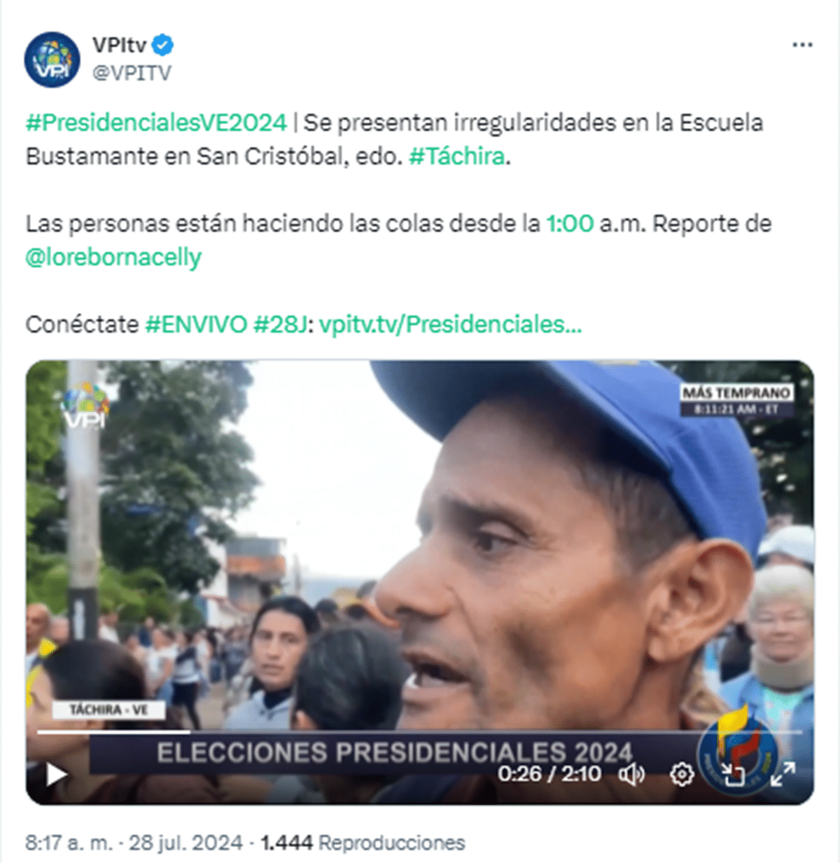 Elecciones presidenciales 2024: centros de votación en el interior del país abren con retraso y con electores en cola 