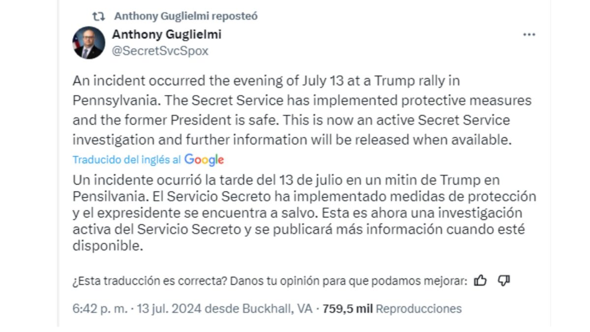 Donald Trump resultó herido durante un mitin en Pensilvania: lo que se sabe