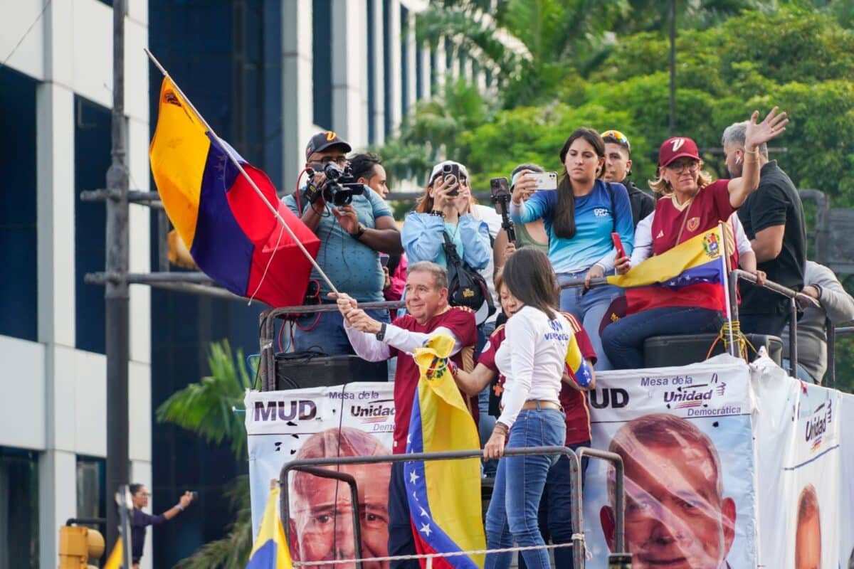 Opositores se concentraron en Caracas para apoyar al candidato Edmundo González