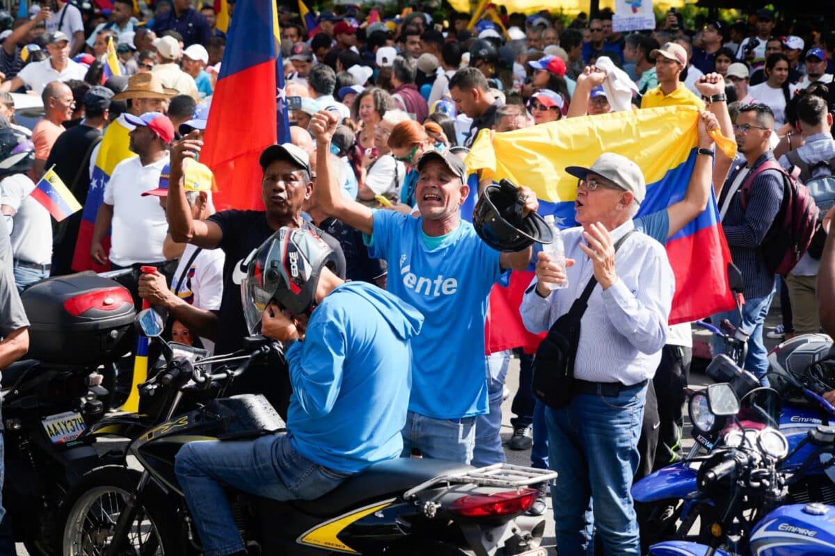 Opositores se concentraron en Caracas para apoyar al candidato Edmundo González