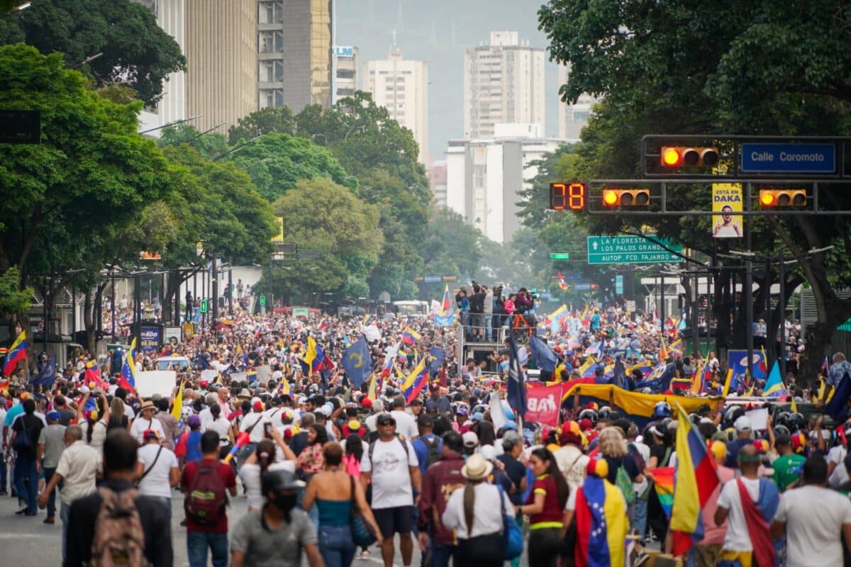 Opositores se concentraron en Caracas para apoyar al candidato Edmundo González