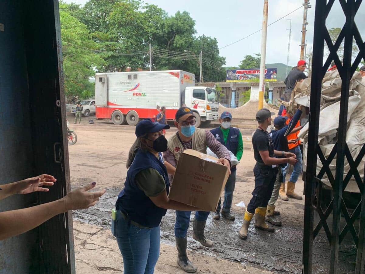 Caritas of Maturín sent donations for those affected by the rains in Cumanacoa