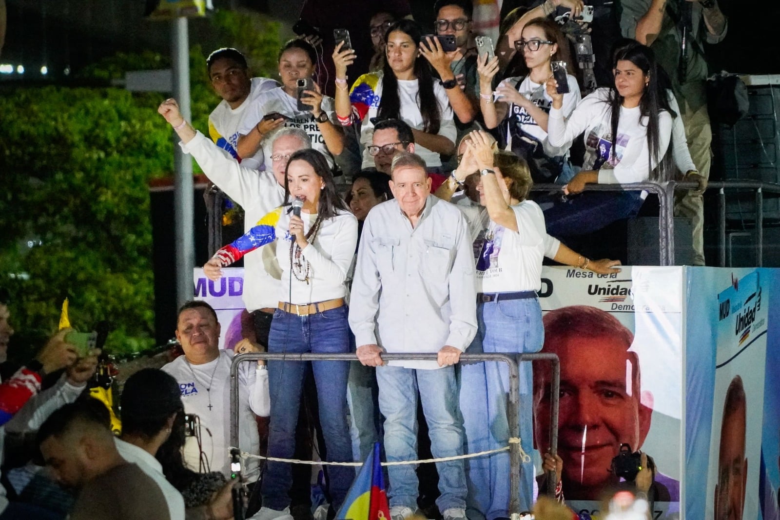 In pictures: Edmundo González Urrutia's campaign closing in Las Mercedes