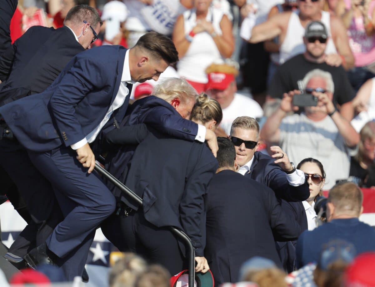 In pictures: The rally where Donald Trump was injured in Pennsylvania