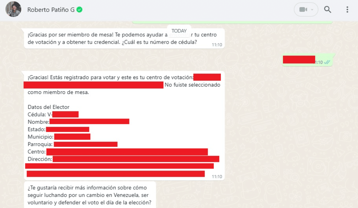 Cómo funciona Cheo, el asistente virtual para consultar datos del Registro Electoral venezolano