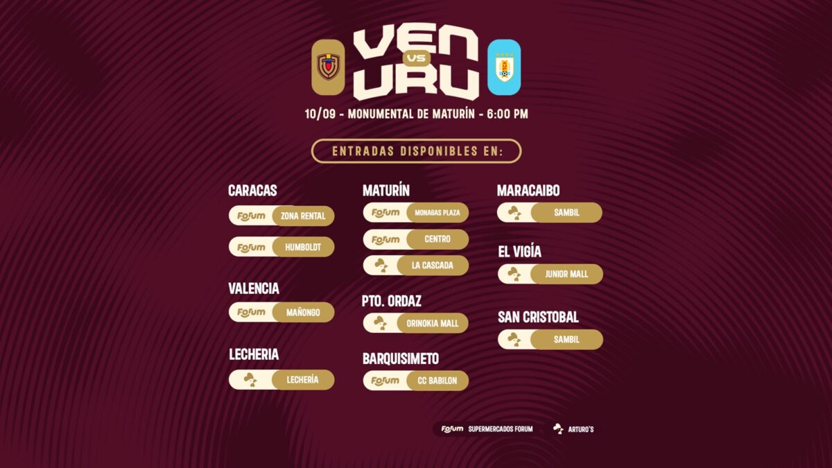 Tickets for the Venezuela-Uruguay qualifying match: how much do they cost?