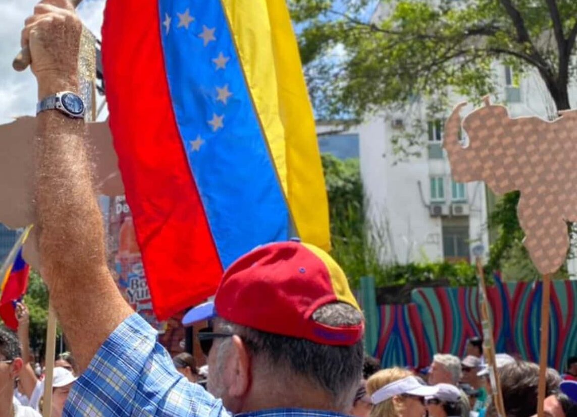 In pictures: this is how the opposition rally in Las Mercedes unfolds