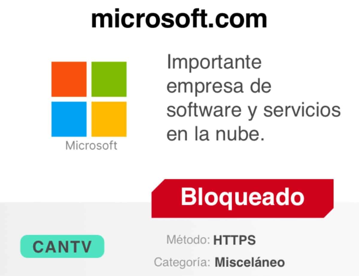 Denunciaron el bloqueo de Microsoft en el servicio de CANTV