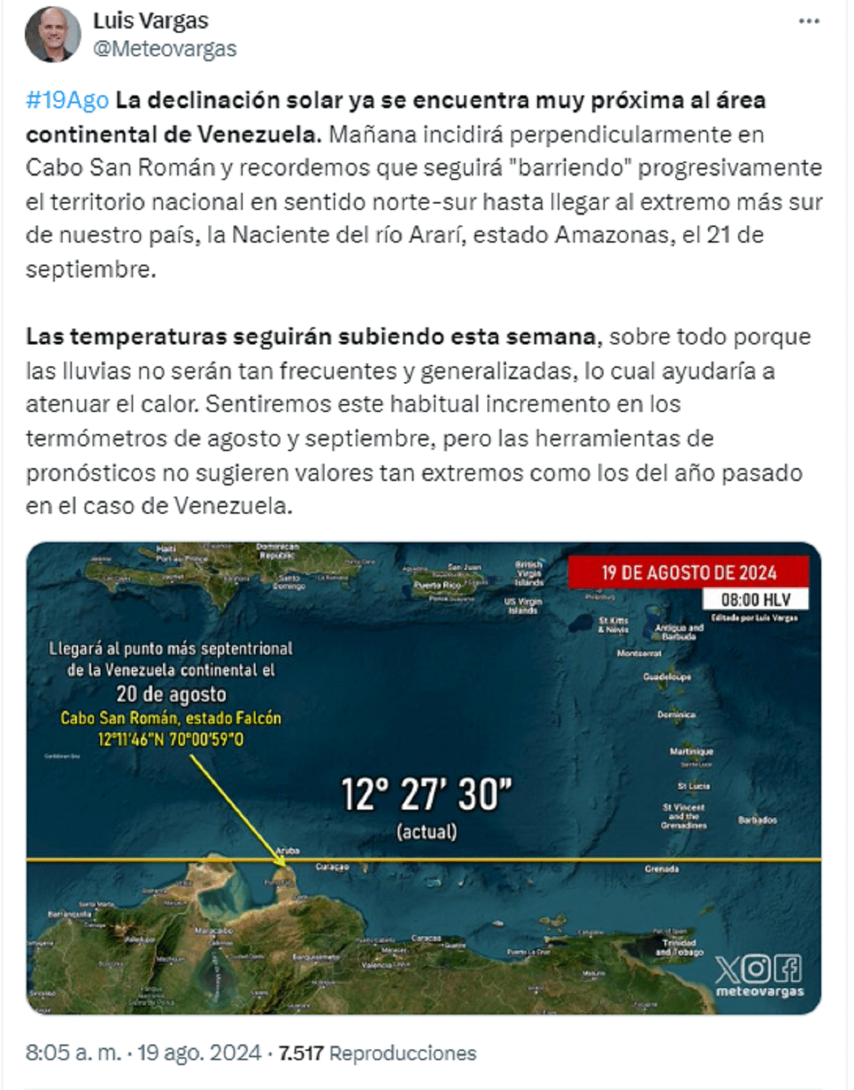 Prevén un aumento de las temperaturas en Venezuela: ¿qué se debe saber?