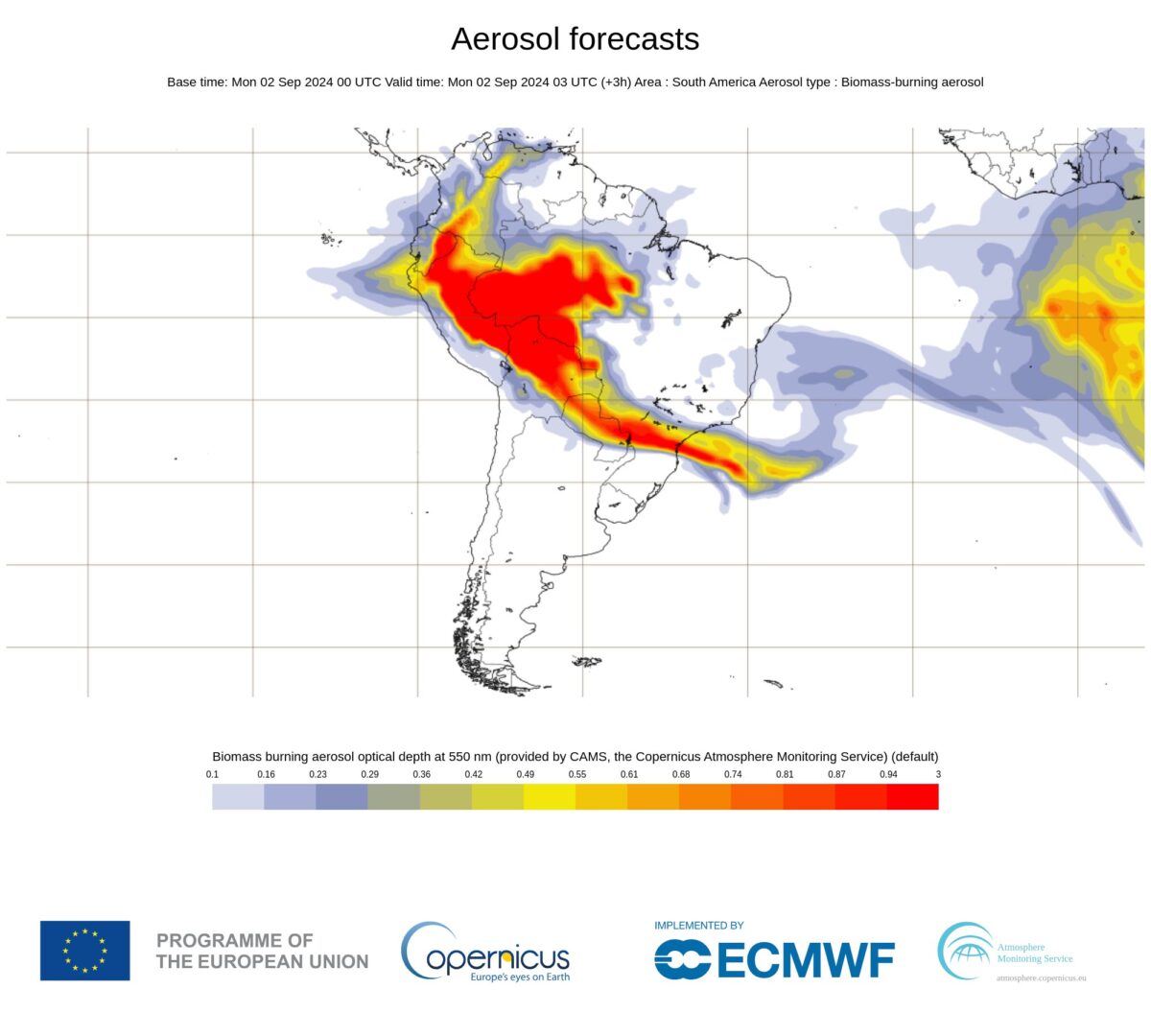 Humo de incendios en varios países suramericanos afectará el aire en parte de Venezuela