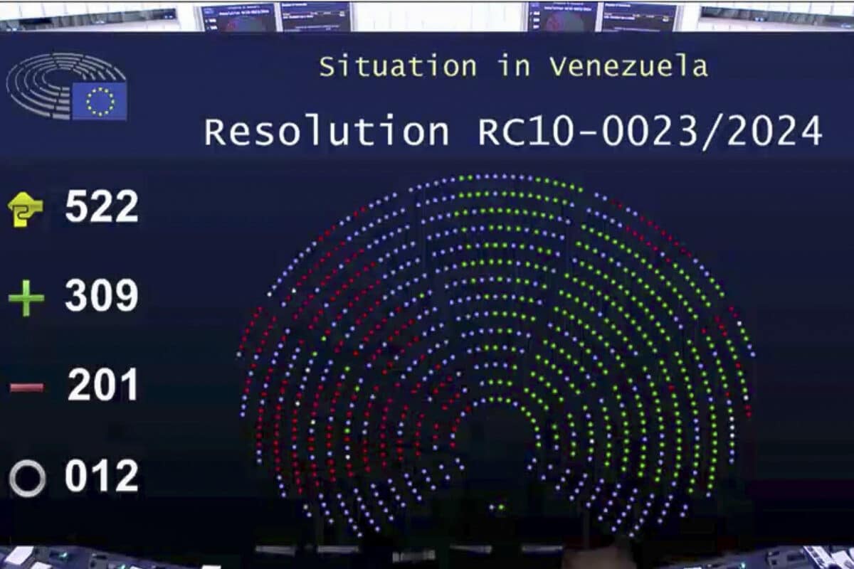 Parlamento Europeo reconoció a Edmundo González como presidente electo de Venezuela