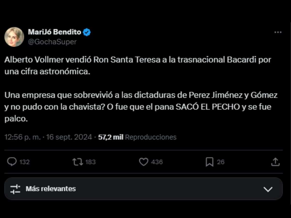 ¿Los dueños de Ron Santa Teresa vendieron la marca a Bacardi?