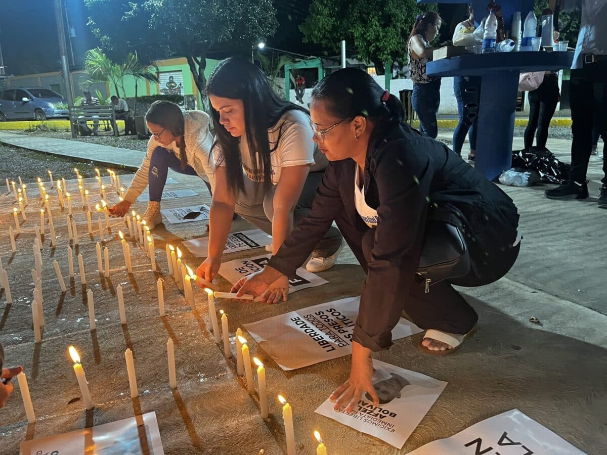 In images: this is how the vigil for the freedom of political prisoners in Tocorón unfolded 