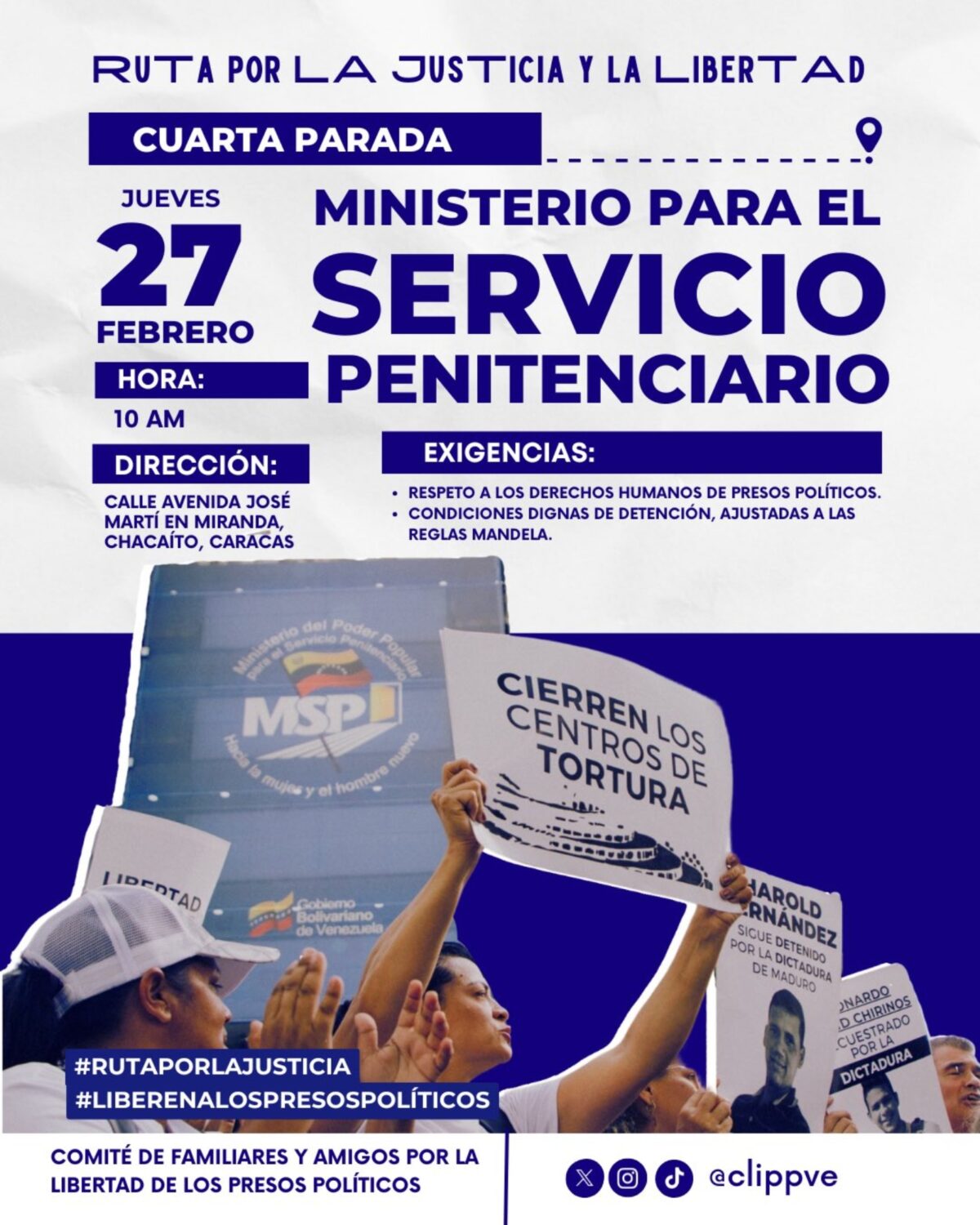 Ruta por la Justicia: así transcurre el cuarto día de protesta de los familiares de presos políticos en Caracas