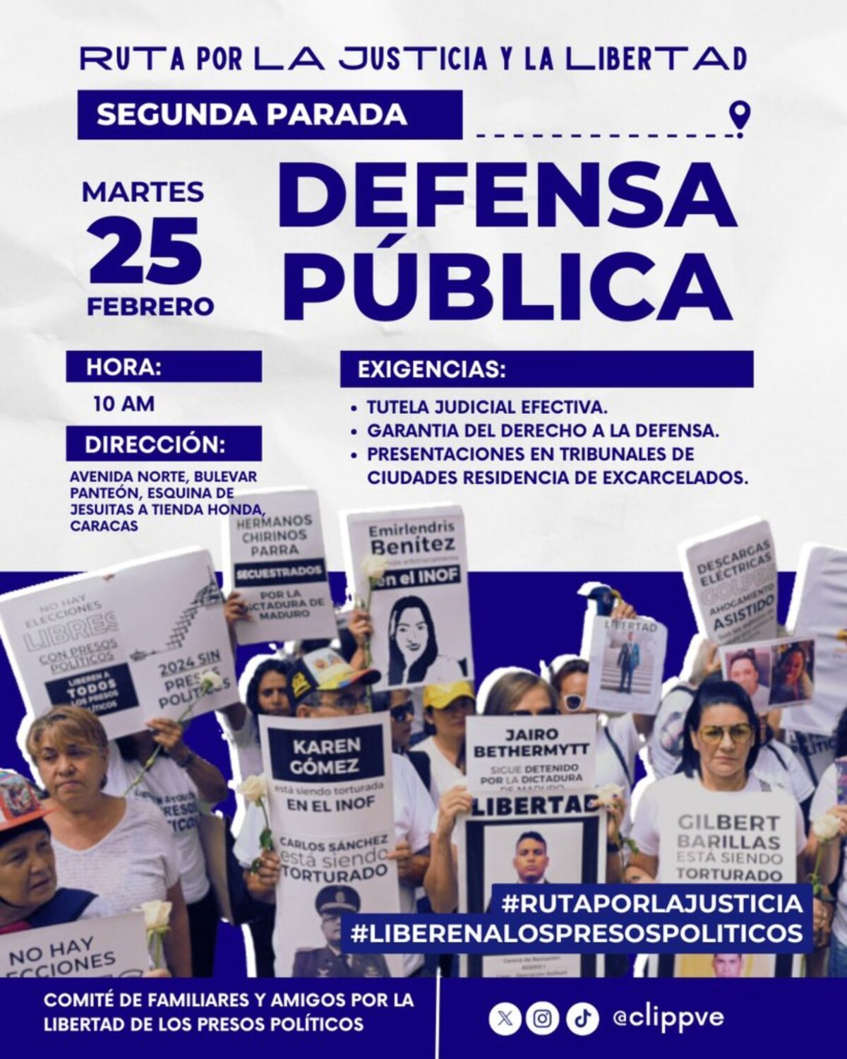 Ruta por la Justicia: familiares de presos políticos se concentran por segundo día consecutivo en Caracas